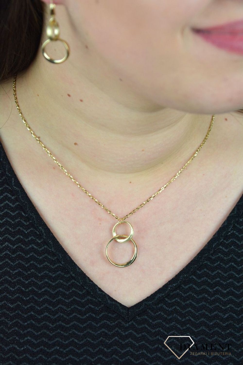 Złoty naszyjnik celebrytka wiszące koła DIA-NSZ-GA 244--585.jpg